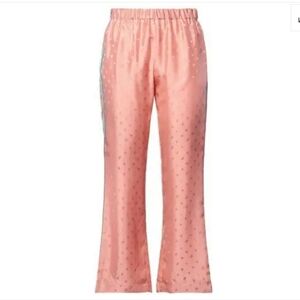 Marni Coral Satin Stripe Track Pants 42 Italy/ 6 US NWT